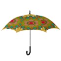 Mandala Patterns Yellow Hook Handle Umbrellas (Medium) View3