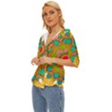 Mandala Patterns Yellow Lightweight Drawstring Hooded Top View2