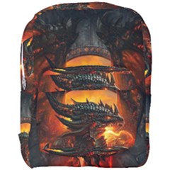 Dragon Fire Fantasy Art Full Print Backpack by Maspions