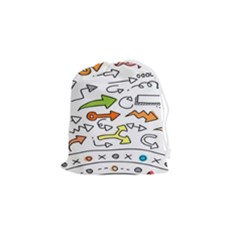 Desktop Pattern Art Graphic Design Drawstring Pouch (small) by Hannah976