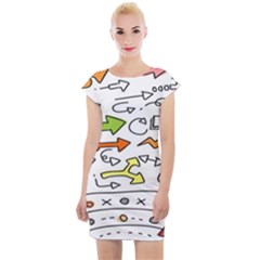 Desktop Pattern Art Graphic Design Cap Sleeve Bodycon Dress by Hannah976