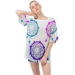 Dreamcatcher Dream Catcher Pattern Oversized Chiffon Top by Hannah976