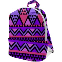Seamless Purple Pink Pattern Zip Up Backpack by Hannah976