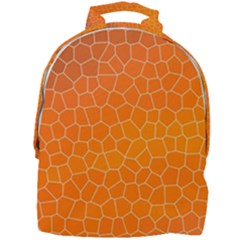 Orange Mosaic Structure Background Mini Full Print Backpack by Hannah976