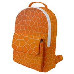 Orange Mosaic Structure Background Flap Pocket Backpack (small) by Hannah976