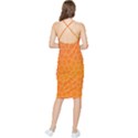 Orange Mosaic Structure Background Bodycon Cross Back Summer Dress View2