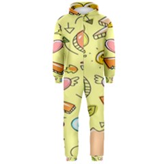 Cute Sketch Child Graphic Funny Hooded Jumpsuit (men) by Hannah976