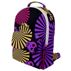 Seamless Halloween Day Of The Dead Flap Pocket Backpack (small) by Hannah976