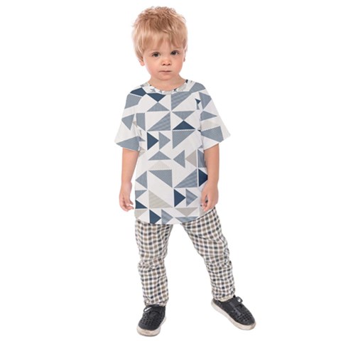 Geometric Triangle Modern Mosaic Kids  Raglan T-shirt by Hannah976