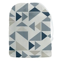 Geometric Triangle Modern Mosaic Drawstring Pouch (3xl) by Hannah976