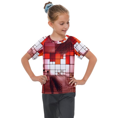 Pattern Structure Light Patterns Kids  Mesh Piece T-shirt by Hannah976