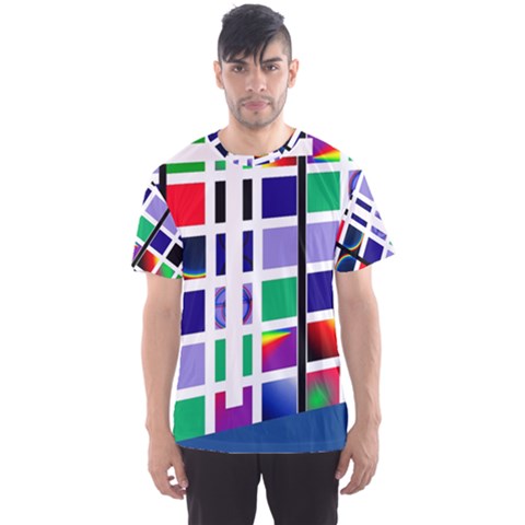 Color Graffiti Pattern Geometric Men s Sport Mesh T-shirt by Hannah976