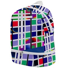 Color Graffiti Pattern Geometric Zip Bottom Backpack by Hannah976