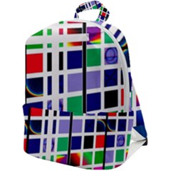 Color Graffiti Pattern Geometric Zip Up Backpack by Hannah976