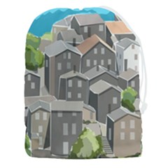 Village Place Portugal Landscape Drawstring Pouch (3xl) by Hannah976