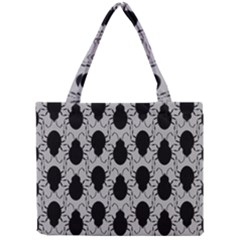 Pattern Beetle Insect Black Grey Mini Tote Bag by Hannah976