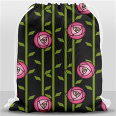 Rose Abstract Rose Garden Drawstring Bag (large) by Hannah976