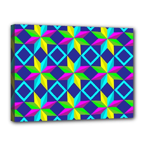 Pattern Star Abstract Background Canvas 16  X 12  (stretched) by Hannah976