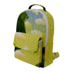 Wallpaper Background Landscape Flap Pocket Backpack (large) by Hannah976