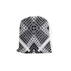 Pattern Tile Repeating Geometric Drawstring Pouch (medium) by Hannah976