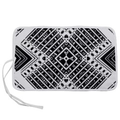 Pattern Tile Repeating Geometric Pen Storage Case (m) by Hannah976