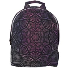 Mandala Neon Symmetric Symmetry Mini Full Print Backpack by Hannah976