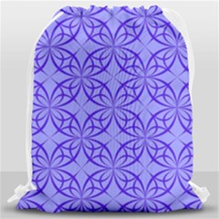 Decor Pattern Blue Curved Line Drawstring Bag (large) by Hannah976