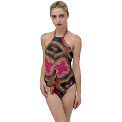 Kaleidoscope Art Pattern Ornament Go With The Flow One Piece Swimsuit by Hannah976