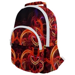 Abstract Seamless Pattern Rounded Multi Pocket Backpack by Hannah976