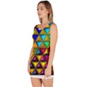 Cube Diced Tile Background Image Bodycon Dress View2