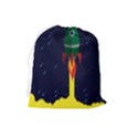 Rocket Halftone Astrology Astronaut Drawstring Pouch (Large) View2
