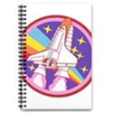 Badge Patch Pink Rainbow Rocket 5.5  x 8.5  Notebook View1