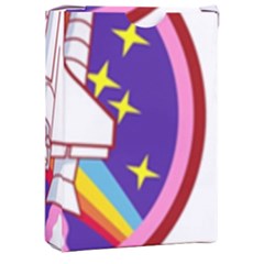 Badge Patch Pink Rainbow Rocket Playing Cards Single Design (rectangle) With Custom Box by Sarkoni