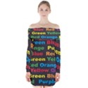 Red Yellow Blue Green Purple Long Sleeve Off Shoulder Dress View1