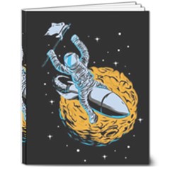 Astronaut Planet Space Science 8  X 10  Softcover Notebook by Sarkoni