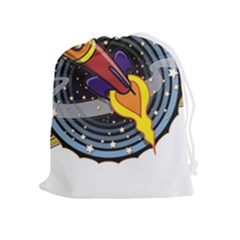 Rocket Space Clipart Illustrator Drawstring Pouch (xl) by Sarkoni