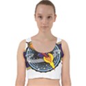 Rocket Space Clipart Illustrator Velvet Racer Back Crop Top View1