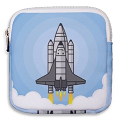 Rocket Shuttle Spaceship Science Mini Square Pouch by Sarkoni