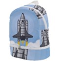 Rocket Shuttle Spaceship Science Zip Bottom Backpack View1