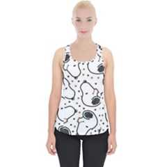 Dog Pattern Piece Up Tank Top by Sarkoni