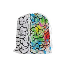 Brain Mind Psychology Idea Drawing Drawstring Pouch (large) by Grandong