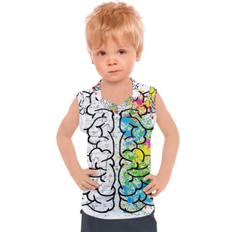 Brain Mind Psychology Idea Drawing Kids  Sport Tank Top by Grandong