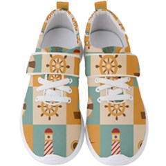Nautical Elements Collection Men s Velcro Strap Shoes by Grandong