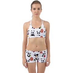 Playing Pandas Cartoons Back Web Gym Set by Apen