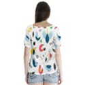 Vector Set Isolates With Cute Birds Scandinavian Style V-Neck Flutter Sleeve Top View2