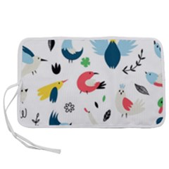 Vector Set Isolates With Cute Birds Scandinavian Style Pen Storage Case (m) by Apen