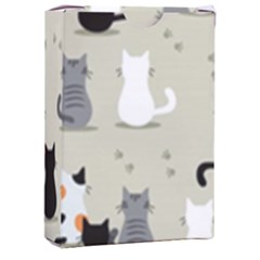 Cute Cat Seamless Pattern Playing Cards Single Design (rectangle) With Custom Box by Apen