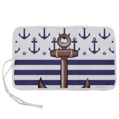 Anchor Background Design Pen Storage Case (s) by Apen