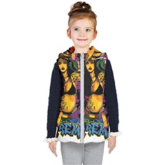 Xtreme Skateboard Graffiti Kids  Hooded Puffer Vest by Sarkoni