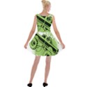 Monster Truck Illustration Green Car Velvet Skater Dress View2